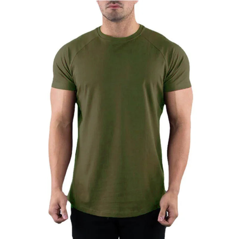 Men’s Plain Cotton Slim Fit Gym T-Shirt