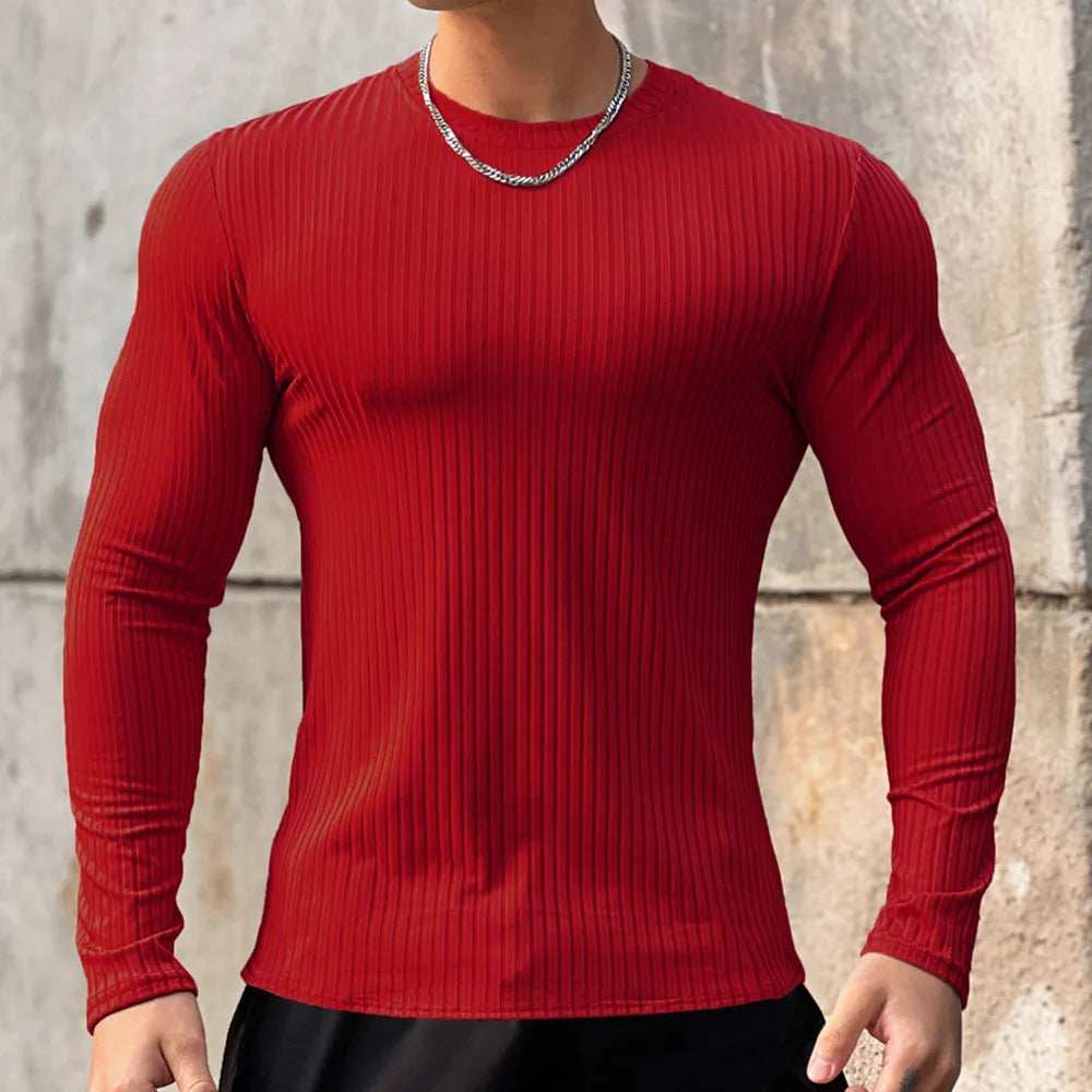 T-shirt Men Casual Long Sleeve