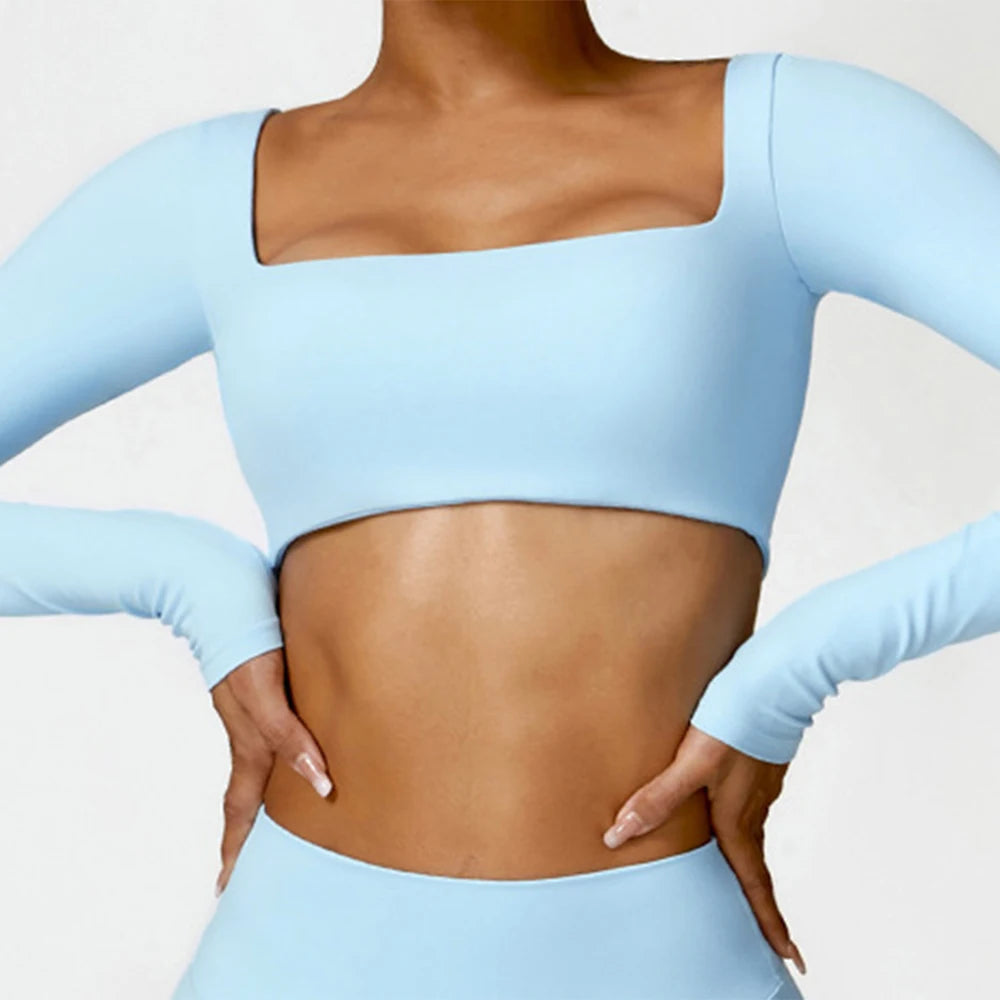 Top Yoga Long Sleeves Crop Top