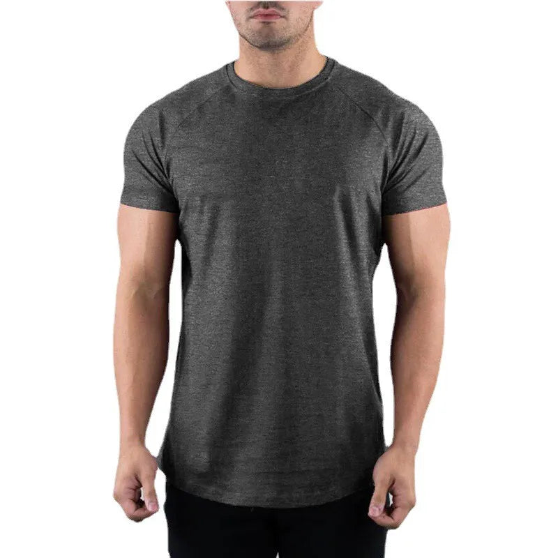 Men’s Plain Cotton Slim Fit Gym T-Shirt