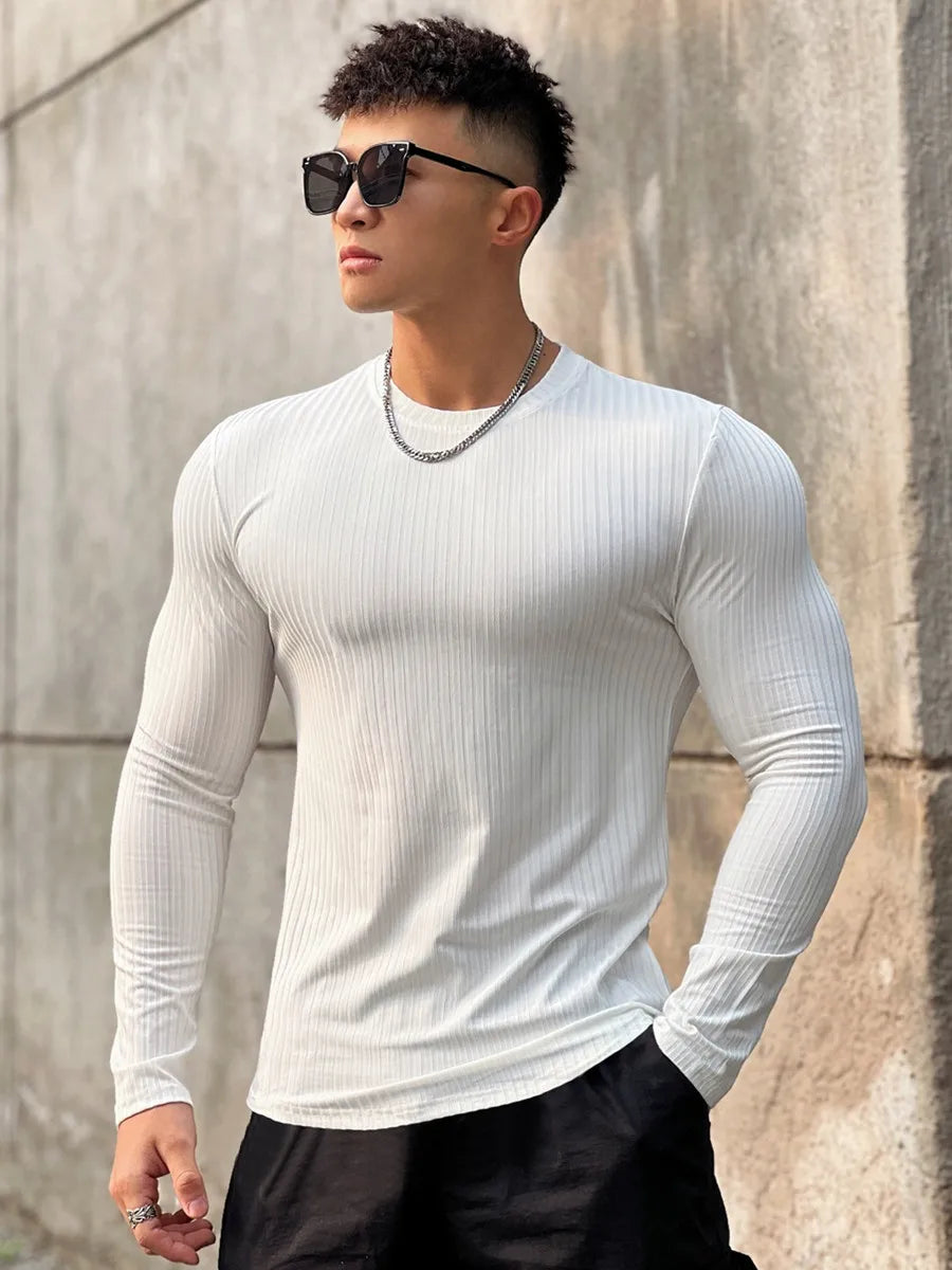 T-shirt Men Casual Long Sleeve