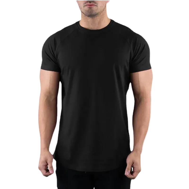 Men’s Plain Cotton Slim Fit Gym T-Shirt