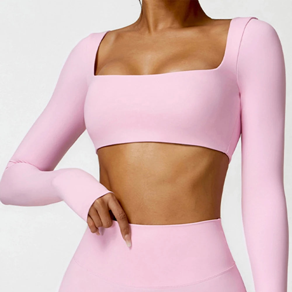 Top Yoga Long Sleeves Crop Top