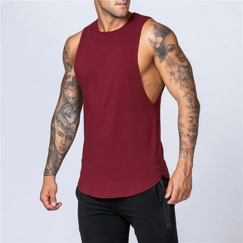 Fitness Cotton Tank Top Men