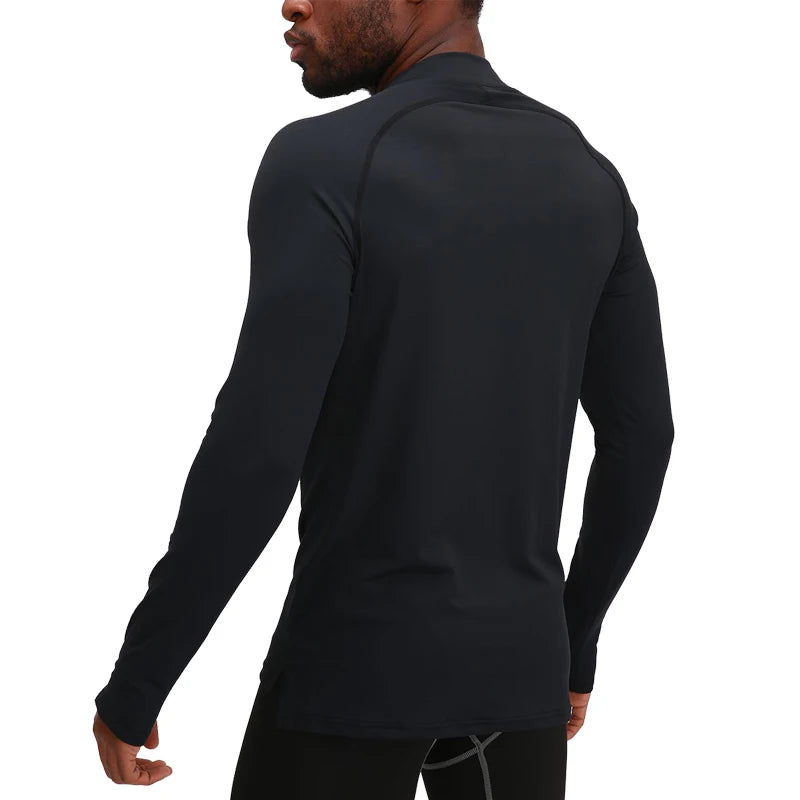 Men Sports Half Zip Long Sleeve