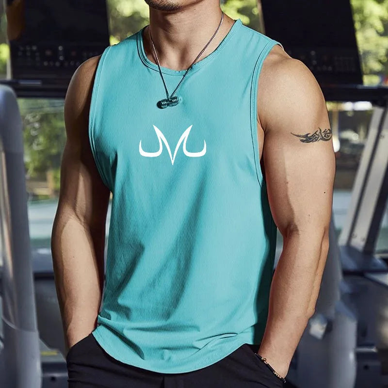 Men’s Anime Sleeveless Fitness Shirt
