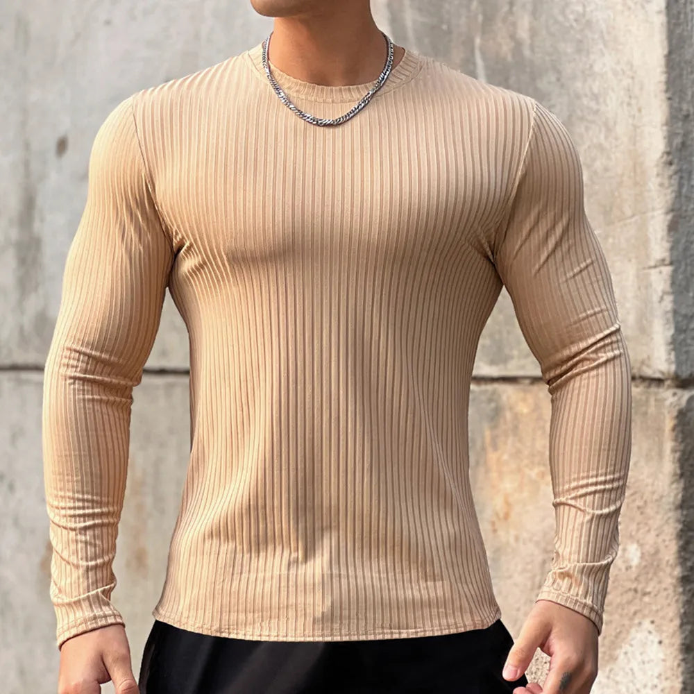 T-shirt Men Casual Long Sleeve