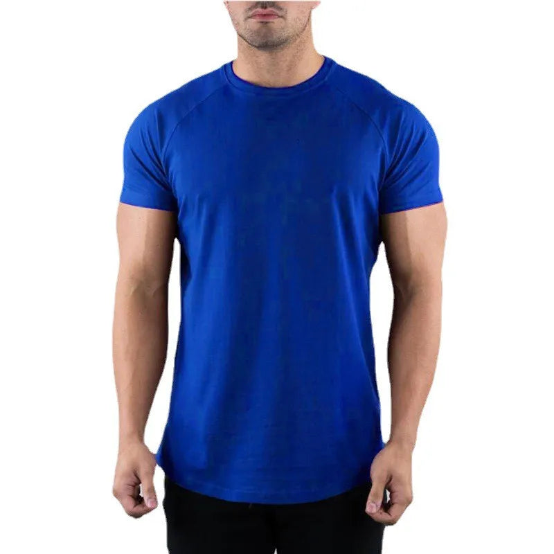 Men’s Plain Cotton Slim Fit Gym T-Shirt
