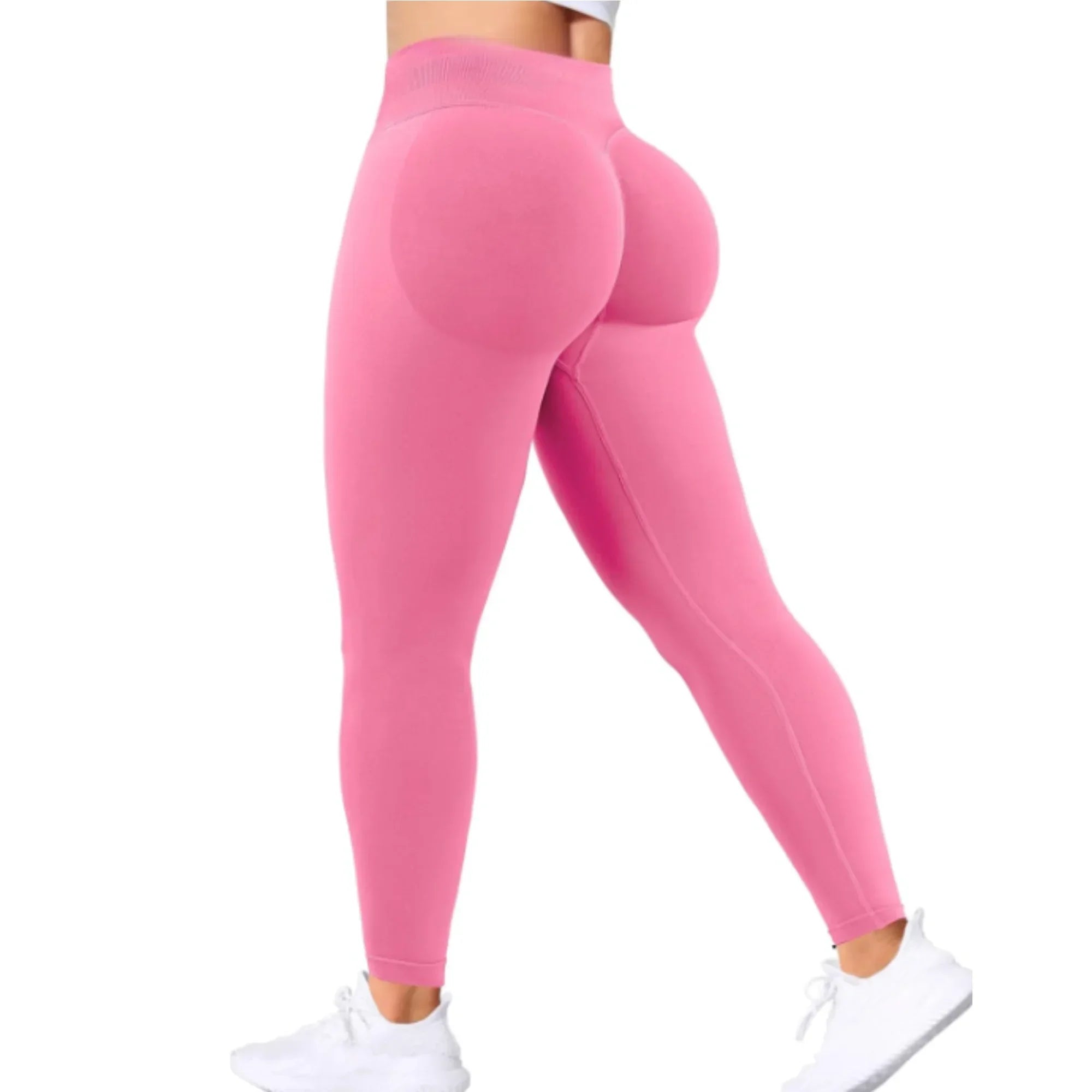 High Waist Peach Leggings