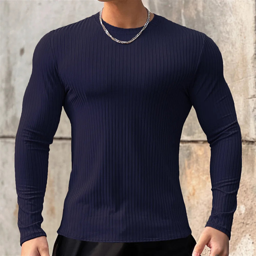 T-shirt Men Casual Long Sleeve