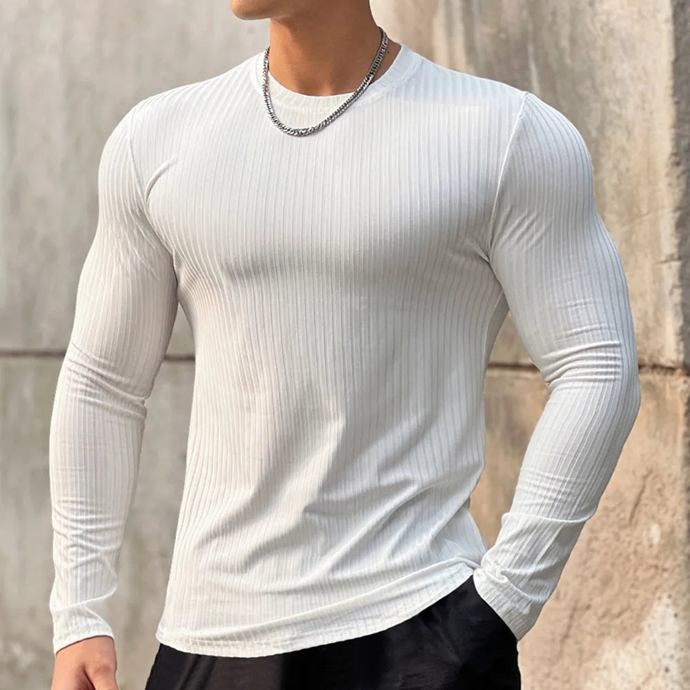 T-shirt Men Casual Long Sleeve